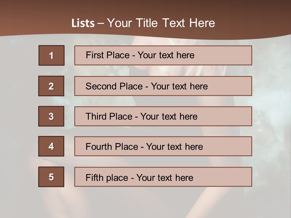 Sexy Emotion Pose PowerPoint Template