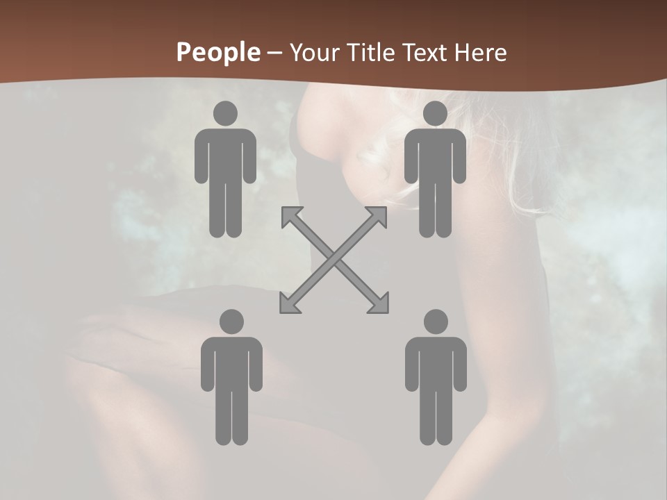 Sexy Emotion Pose PowerPoint Template