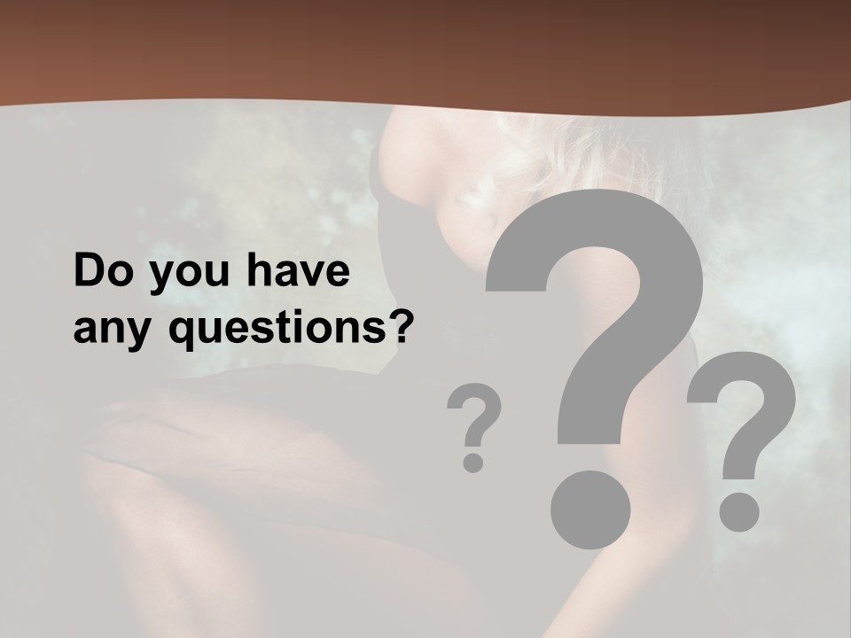 Sexy Emotion Pose PowerPoint Template