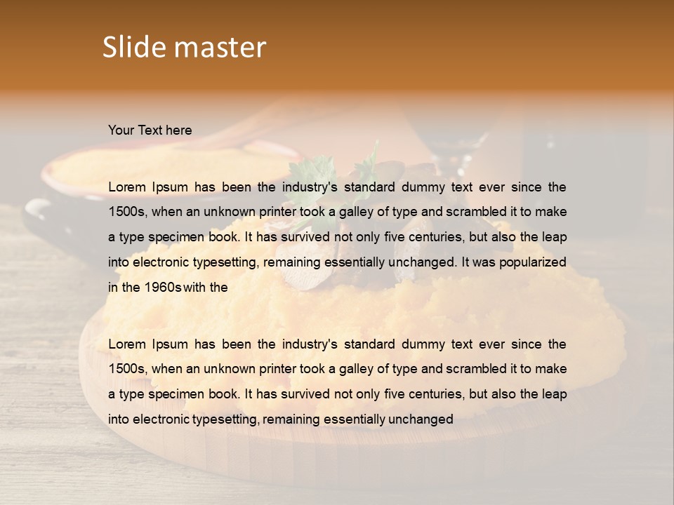 Cuisine Lunch Parsley PowerPoint Template