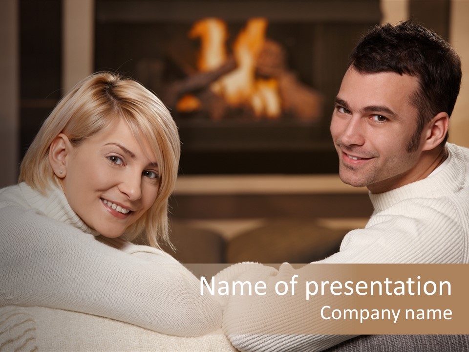 Relaxed Male Girlfriend PowerPoint Template