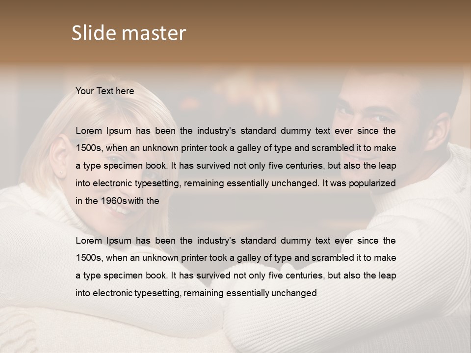 Relaxed Male Girlfriend PowerPoint Template