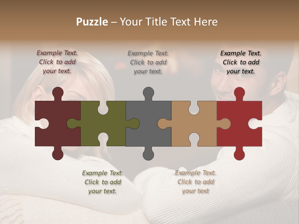 Relaxed Male Girlfriend PowerPoint Template