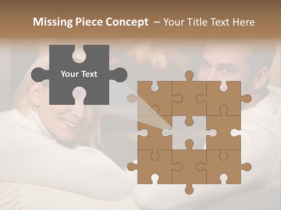 Relaxed Male Girlfriend PowerPoint Template