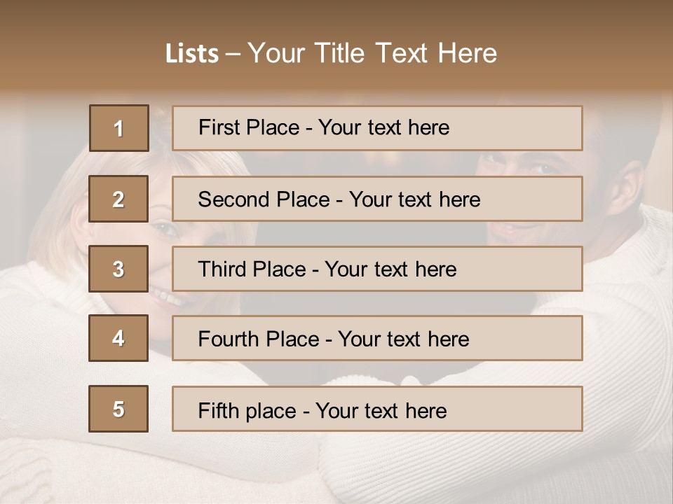 Relaxed Male Girlfriend PowerPoint Template