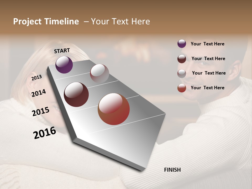 Relaxed Male Girlfriend PowerPoint Template