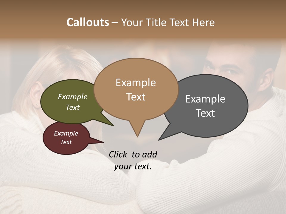 Relaxed Male Girlfriend PowerPoint Template