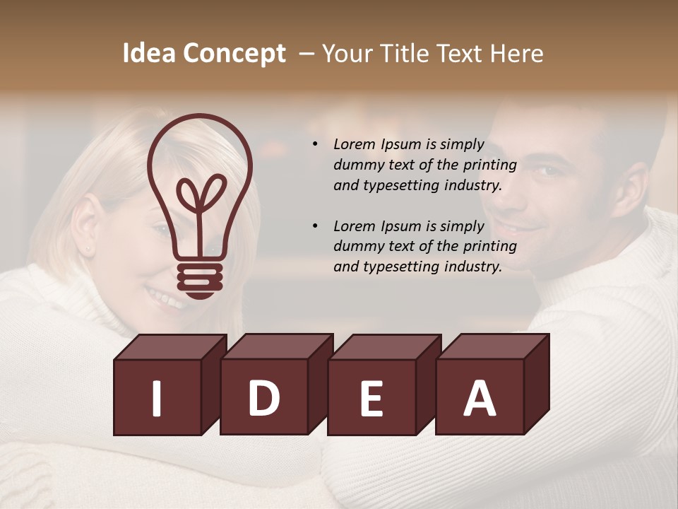 Relaxed Male Girlfriend PowerPoint Template