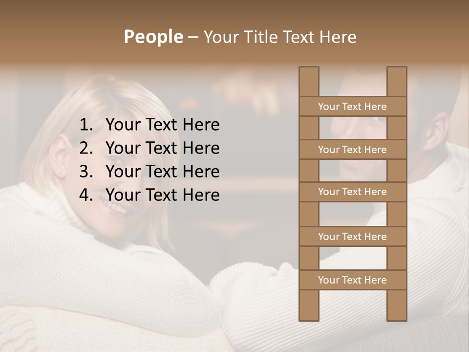 Relaxed Male Girlfriend PowerPoint Template