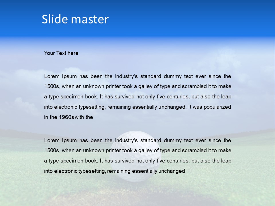 Calm Landscape Green PowerPoint Template