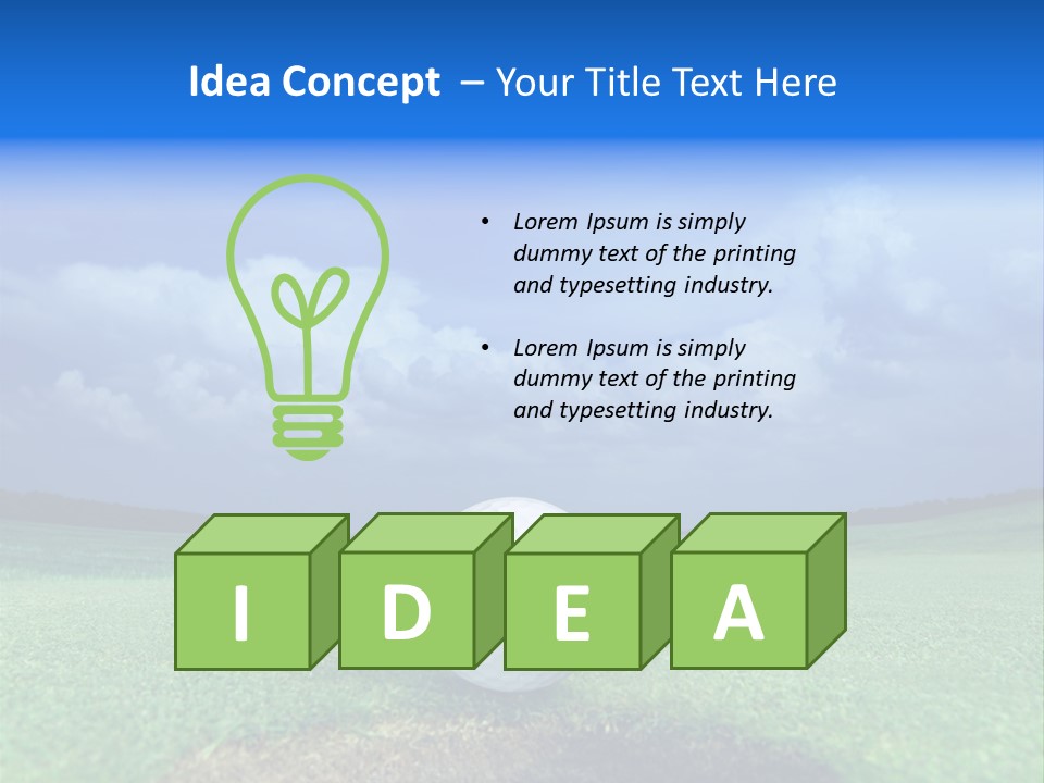 Calm Landscape Green PowerPoint Template