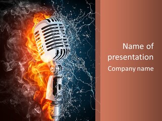 Voice Singing Yellow PowerPoint Template