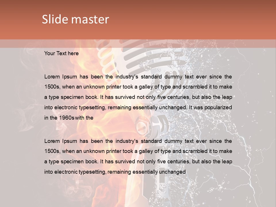 Voice Singing Yellow PowerPoint Template