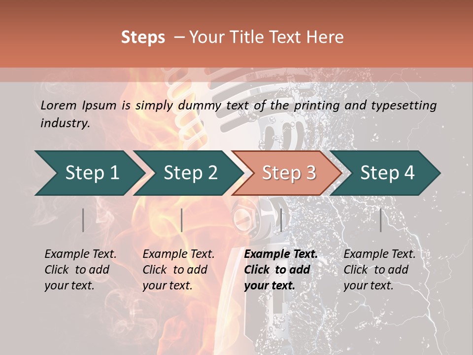 Voice Singing Yellow PowerPoint Template
