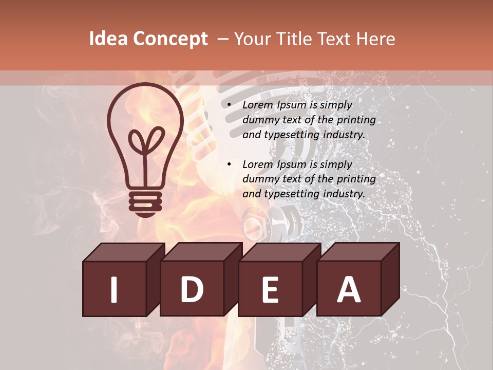 Voice Singing Yellow PowerPoint Template