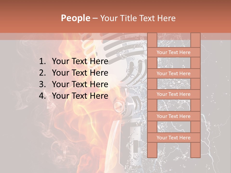 Voice Singing Yellow PowerPoint Template