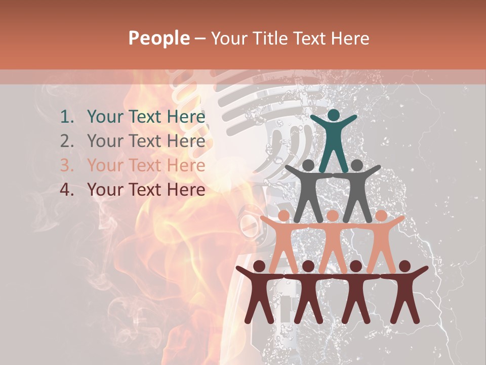 Voice Singing Yellow PowerPoint Template