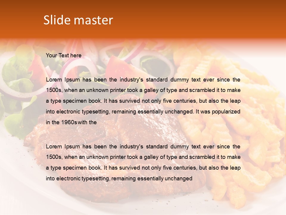 Portion Diet Barbecue PowerPoint Template
