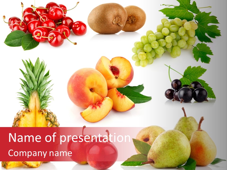 Peach Juicy Isolated PowerPoint Template