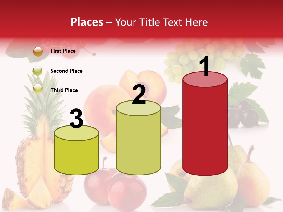 Peach Juicy Isolated PowerPoint Template