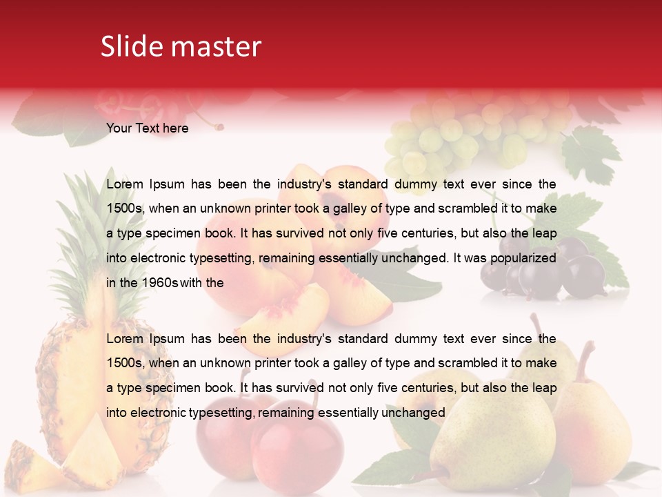 Peach Juicy Isolated PowerPoint Template