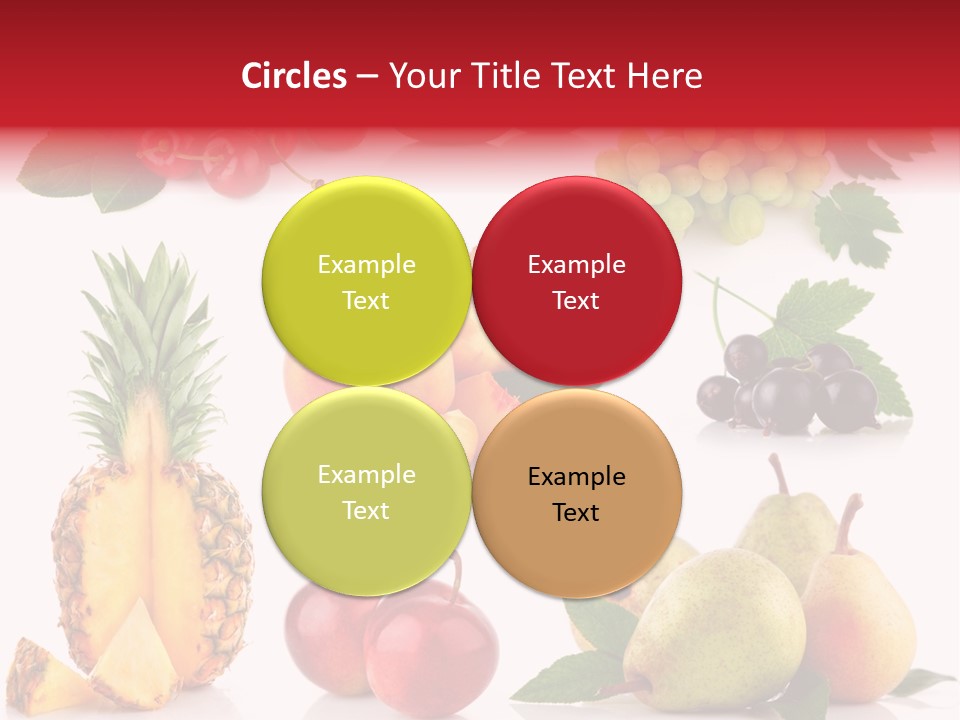 Peach Juicy Isolated PowerPoint Template