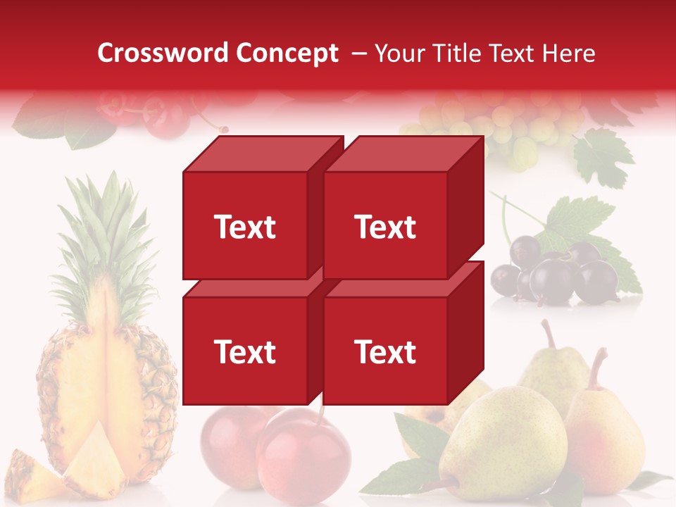 Peach Juicy Isolated PowerPoint Template