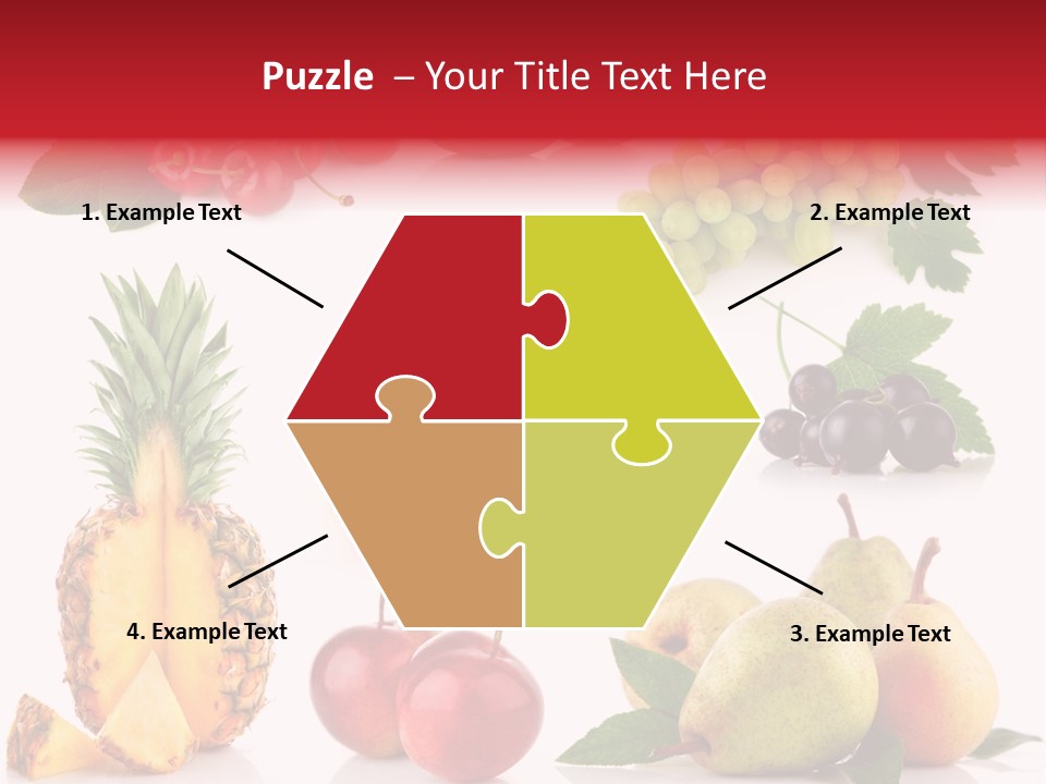 Peach Juicy Isolated PowerPoint Template