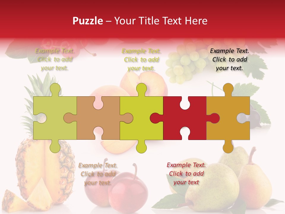 Peach Juicy Isolated PowerPoint Template