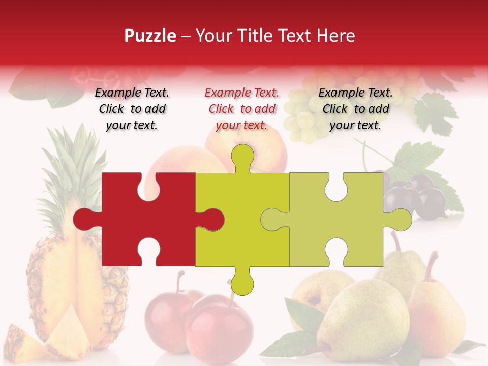 Peach Juicy Isolated PowerPoint Template