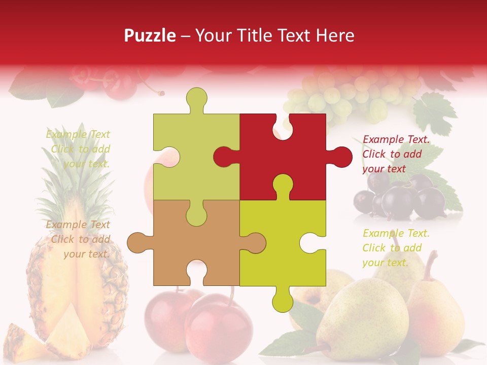 Peach Juicy Isolated PowerPoint Template