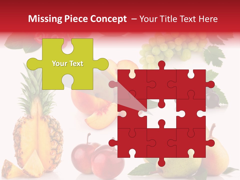 Peach Juicy Isolated PowerPoint Template