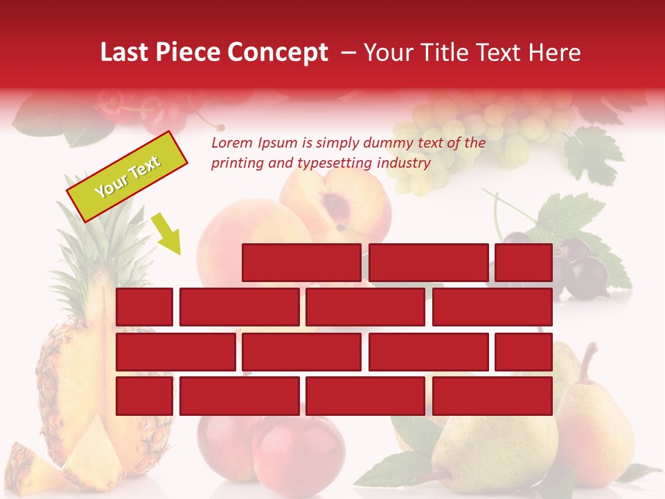 Peach Juicy Isolated PowerPoint Template