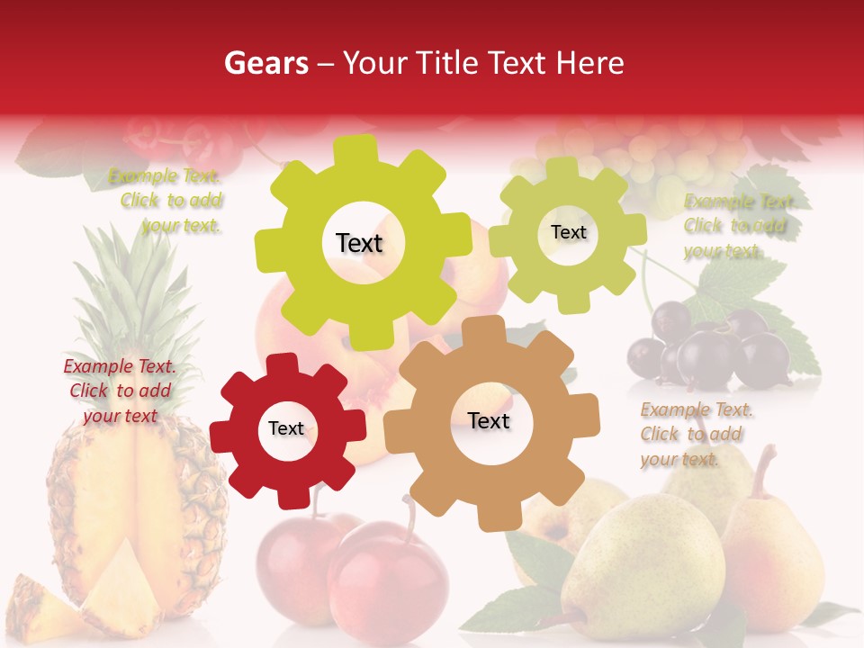 Peach Juicy Isolated PowerPoint Template