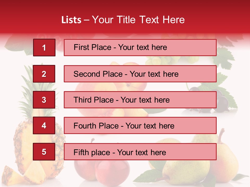 Peach Juicy Isolated PowerPoint Template