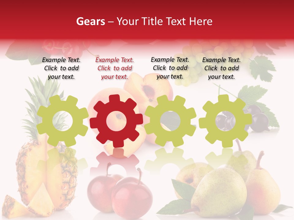 Peach Juicy Isolated PowerPoint Template