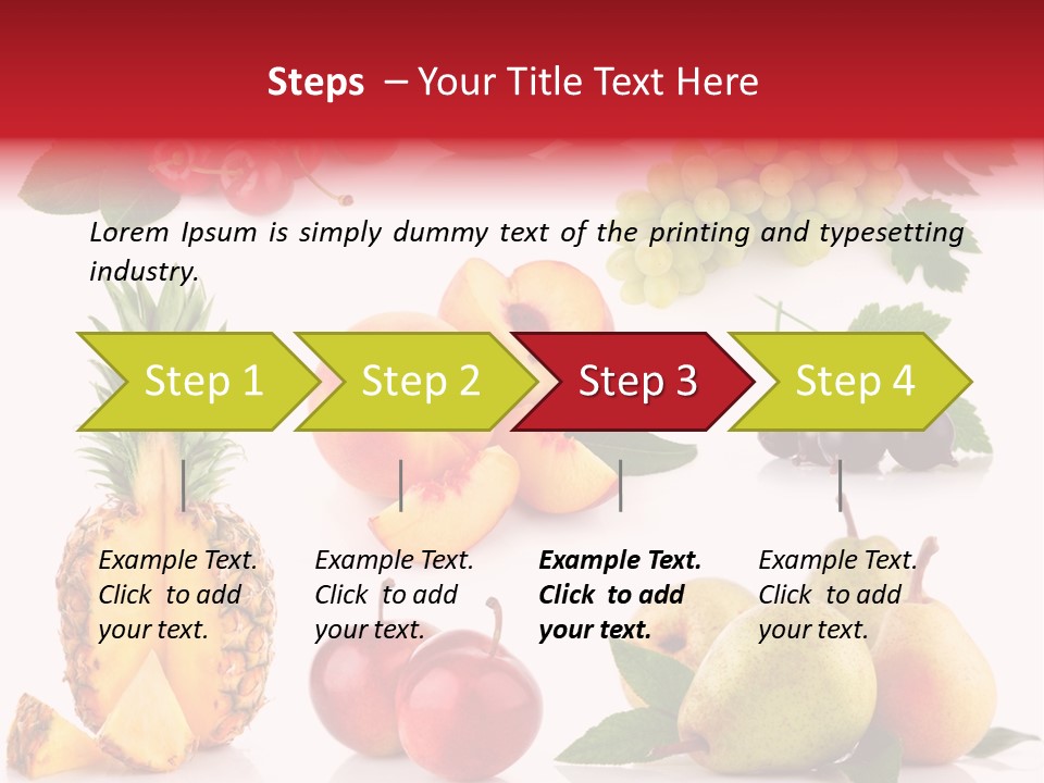 Peach Juicy Isolated PowerPoint Template