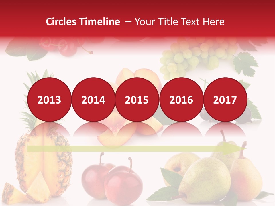 Peach Juicy Isolated PowerPoint Template