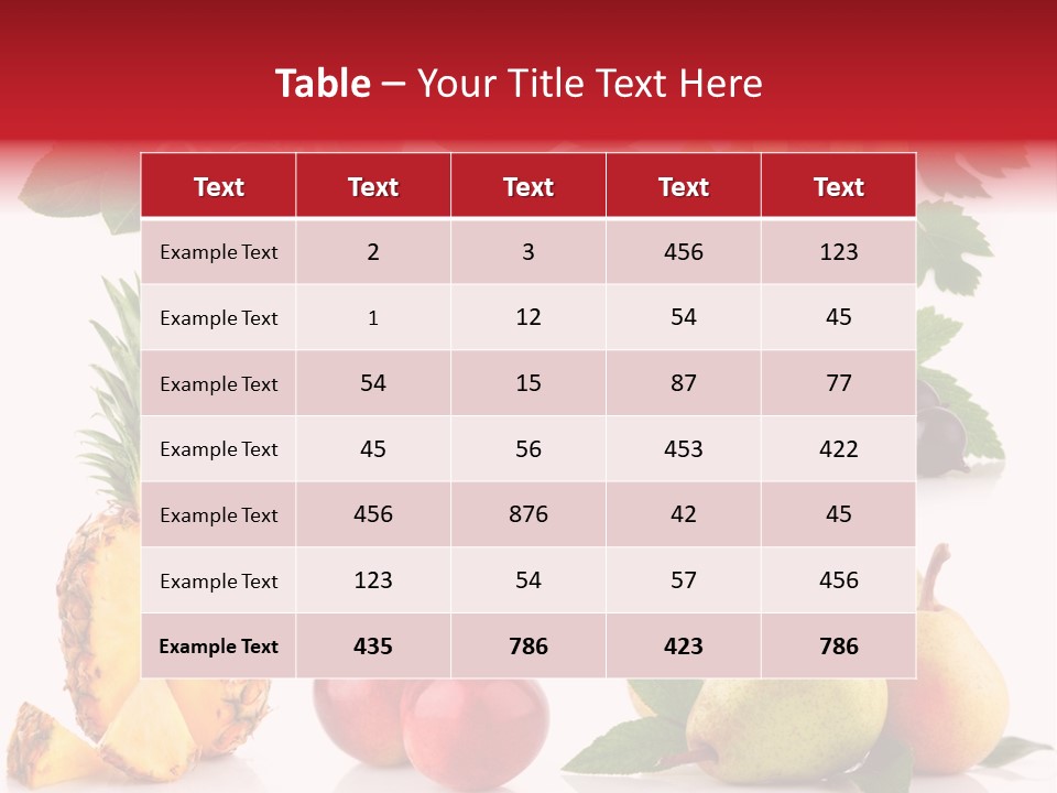 Peach Juicy Isolated PowerPoint Template