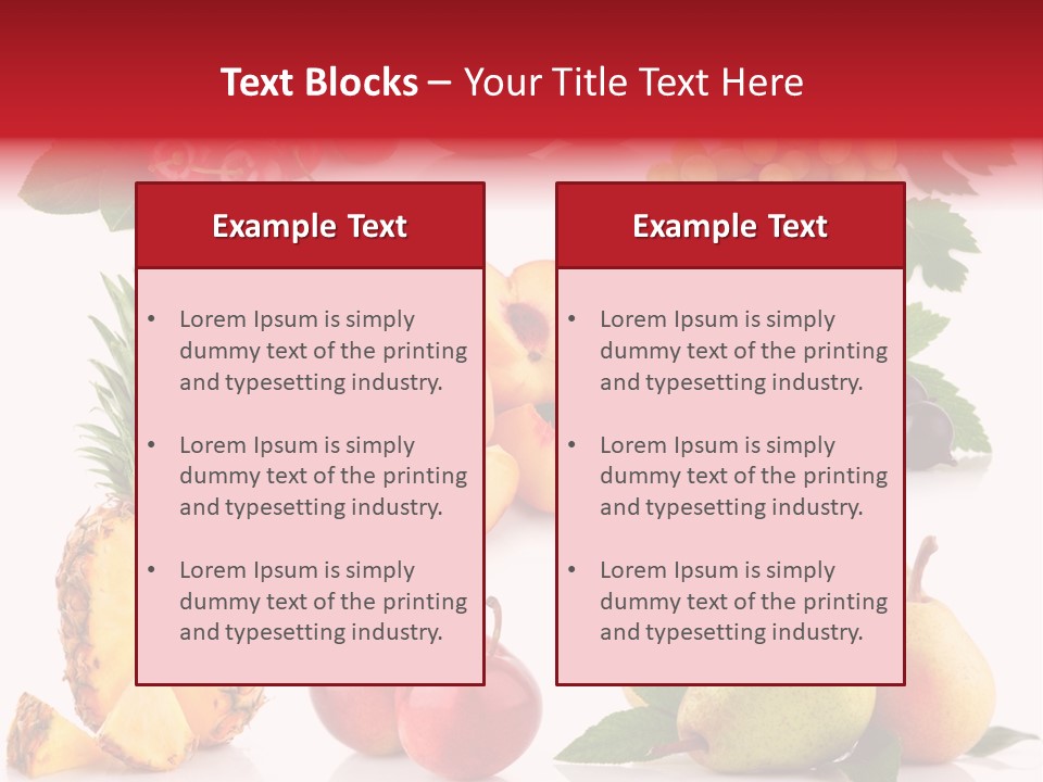 Peach Juicy Isolated PowerPoint Template