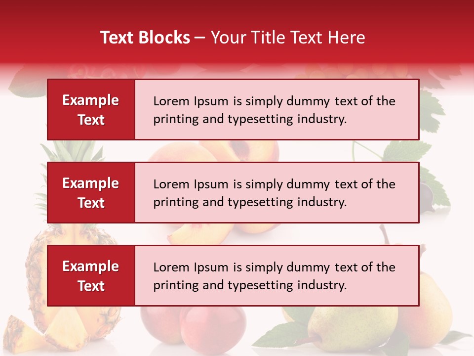 Peach Juicy Isolated PowerPoint Template