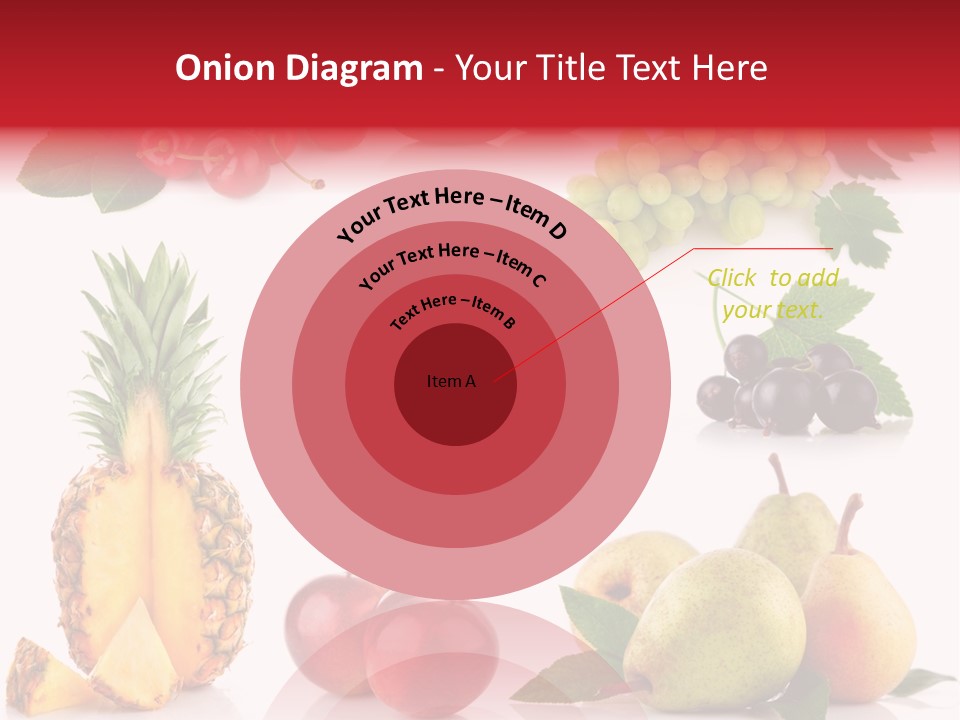 Peach Juicy Isolated PowerPoint Template