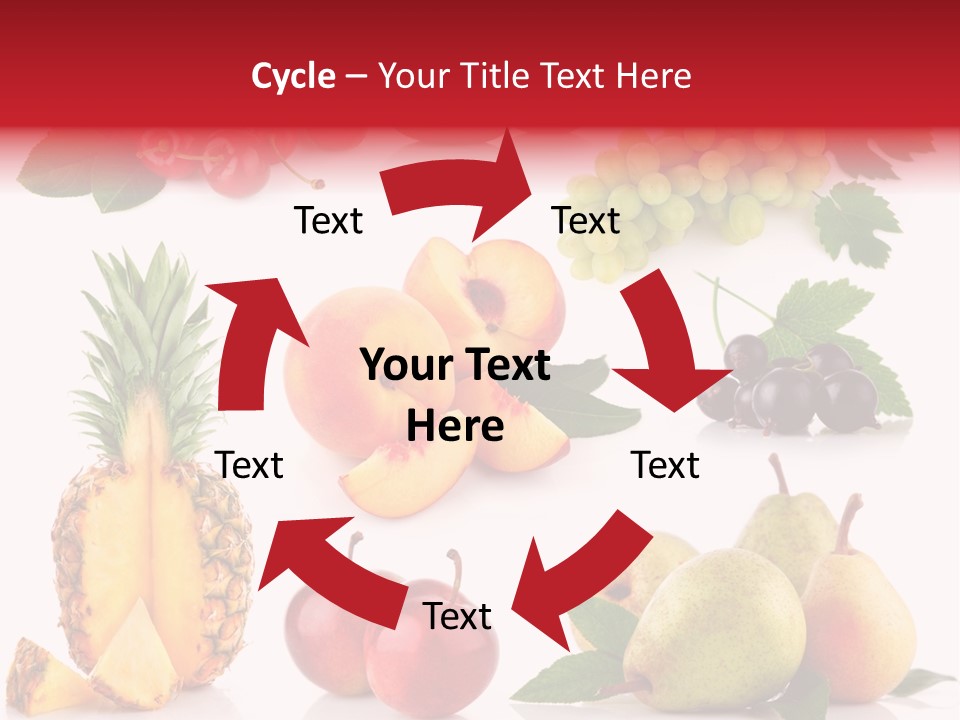 Peach Juicy Isolated PowerPoint Template