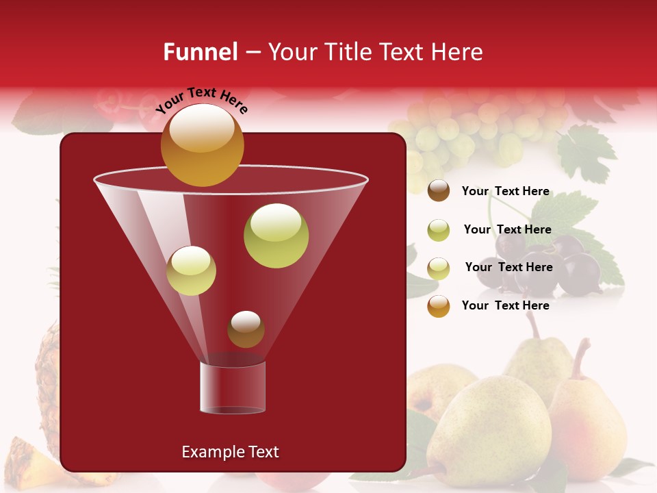 Peach Juicy Isolated PowerPoint Template