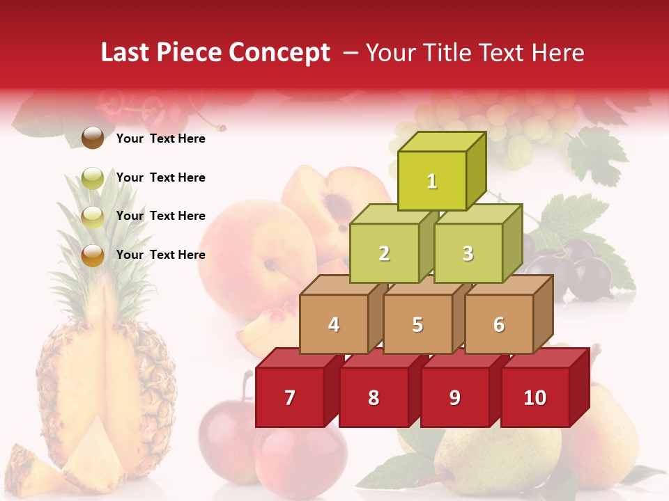 Peach Juicy Isolated PowerPoint Template