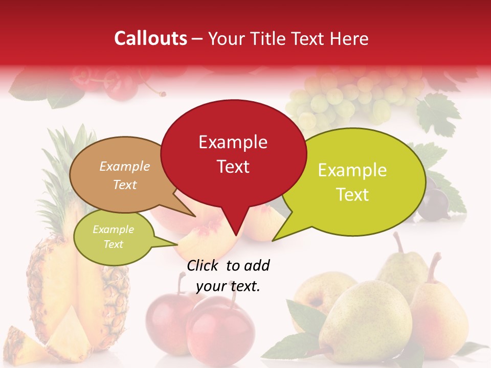 Peach Juicy Isolated PowerPoint Template