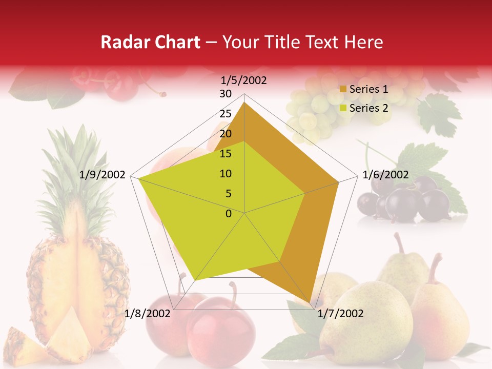 Peach Juicy Isolated PowerPoint Template