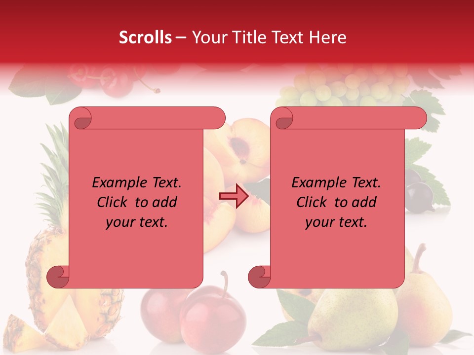 Peach Juicy Isolated PowerPoint Template