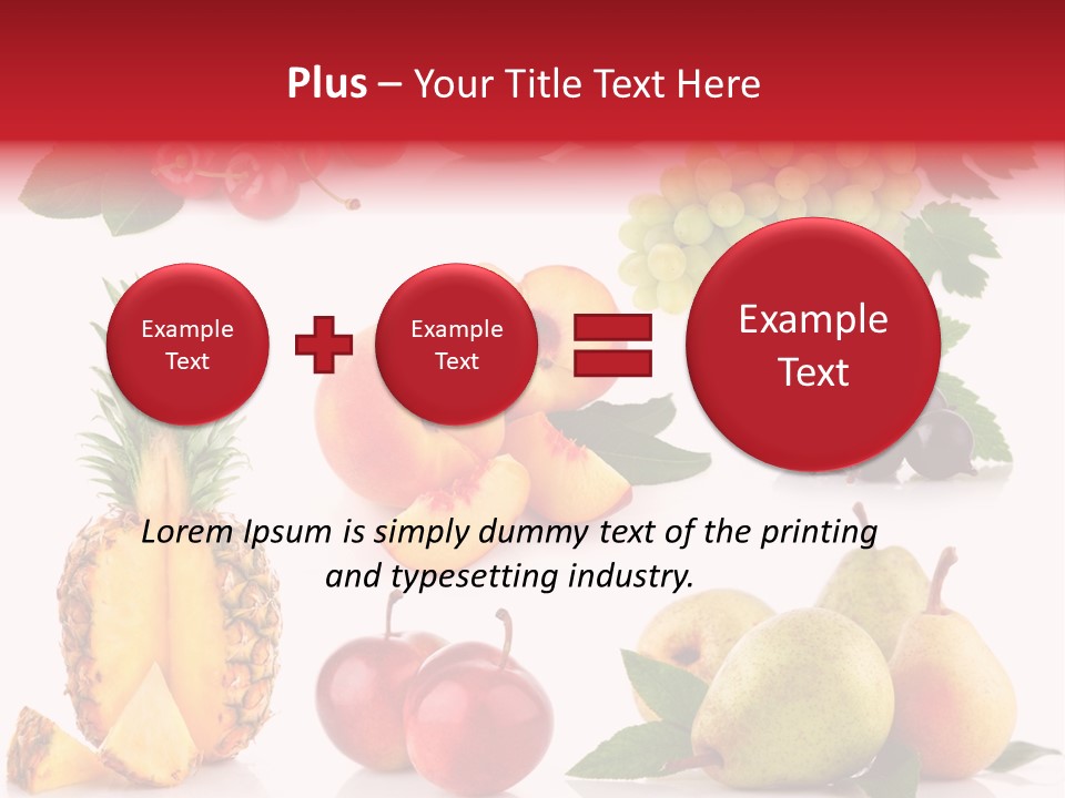 Peach Juicy Isolated PowerPoint Template