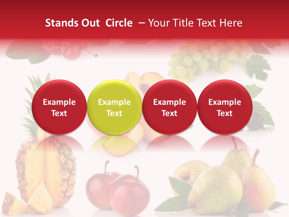 Peach Juicy Isolated PowerPoint Template